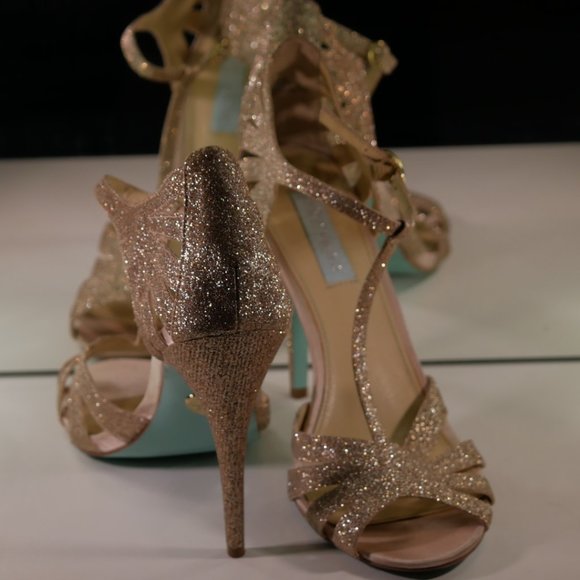 Shimmering Ankle-Strap Heels (4 inches) - Picture 2 of 2